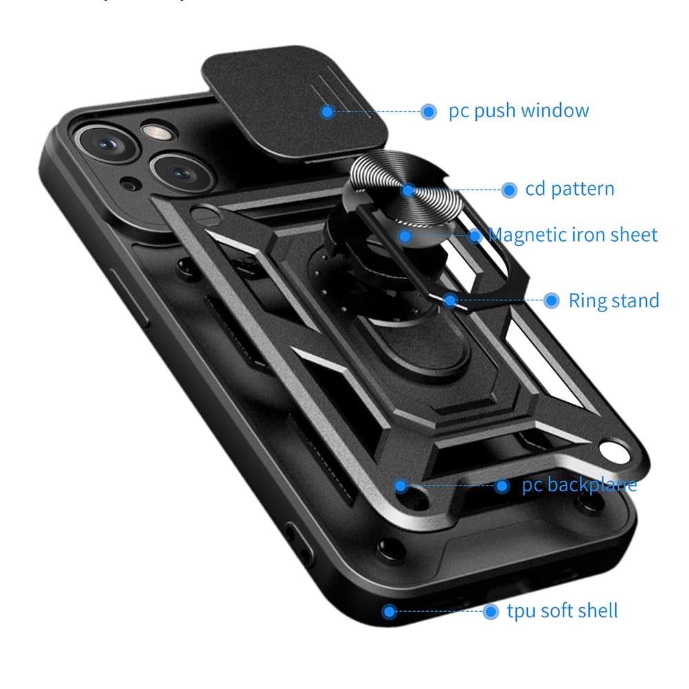 Techsuit řada CamShield iPhone 15 Plus modré - náhled 4