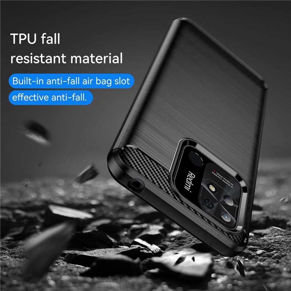 Techsuit Karbon Silikon Xiaomi Redmi 10C Černý - náhled 4