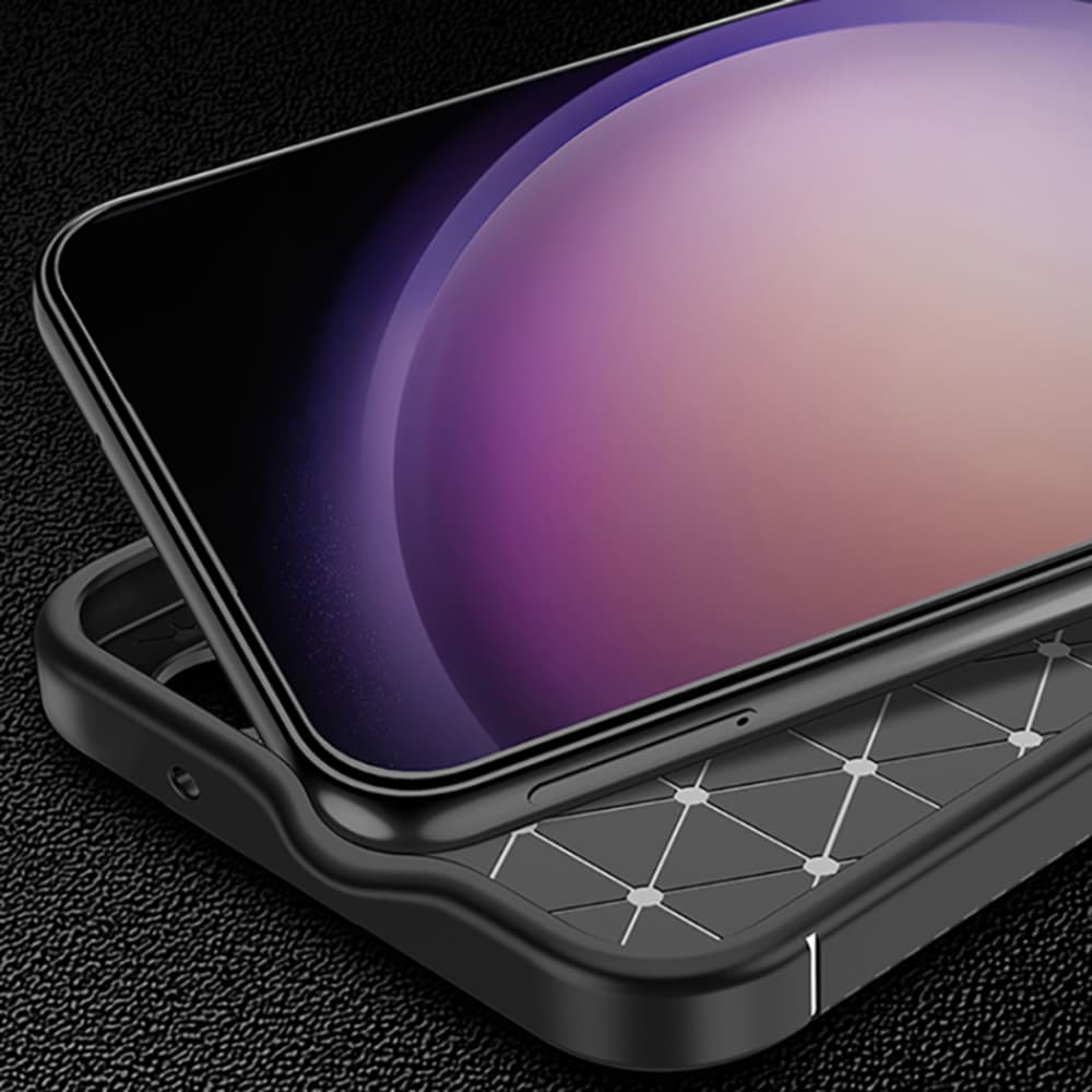 Techsuit CarbonFiber kryt pro Samsung Galaxy S24 černý - náhled 4