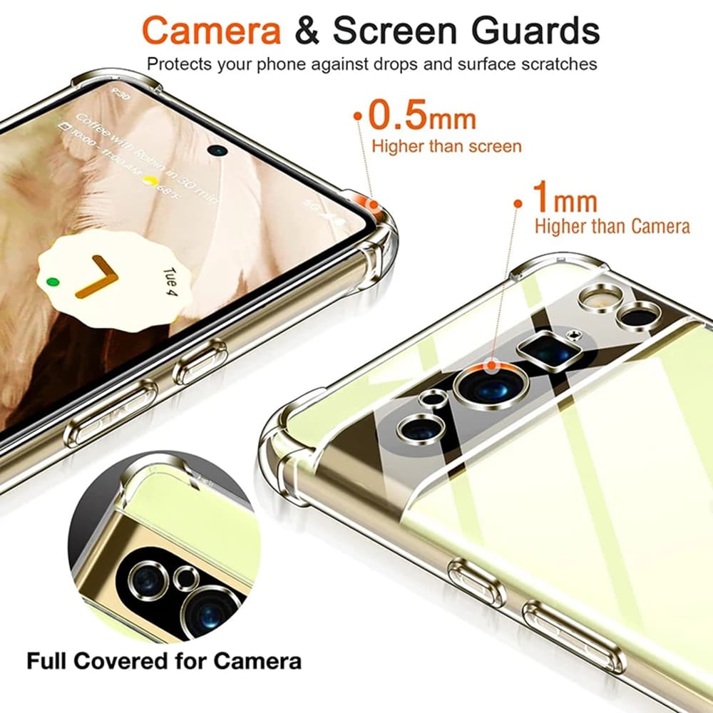Techsuit Nárazuvzdorný Průhledný Silikon Google Pixel 9 Pro XL - náhled 4