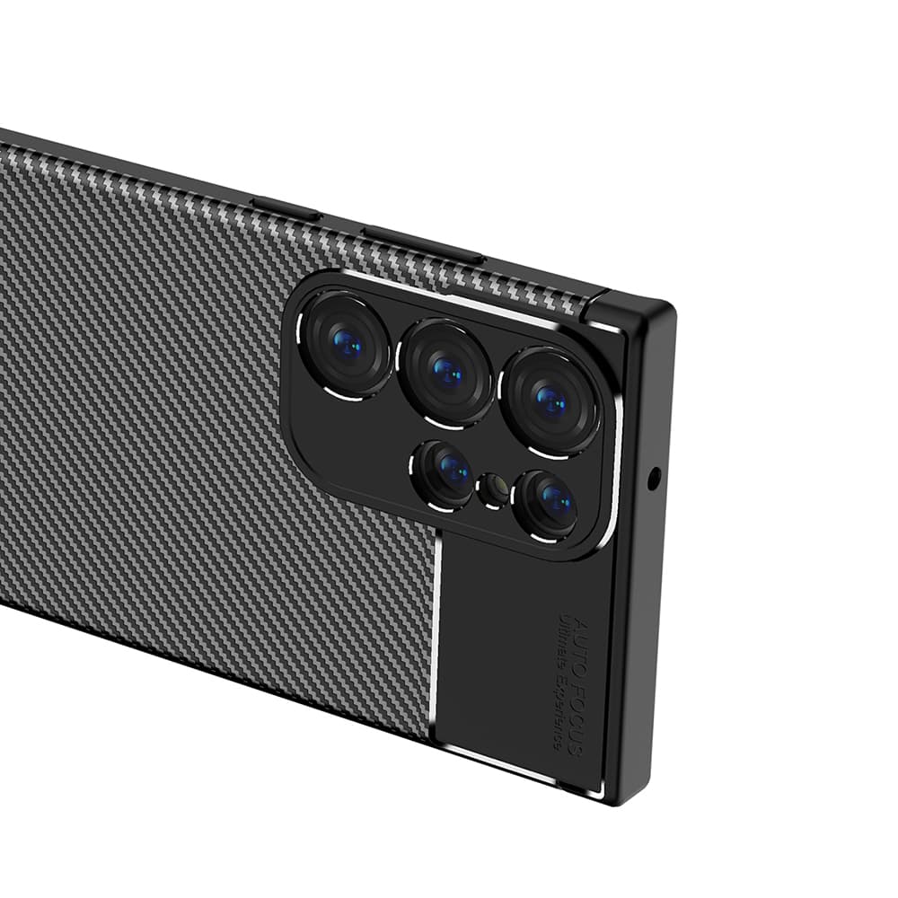 Techsuit CarbonFiber Samsung Galaxy S23 Ultra Black - náhled 4