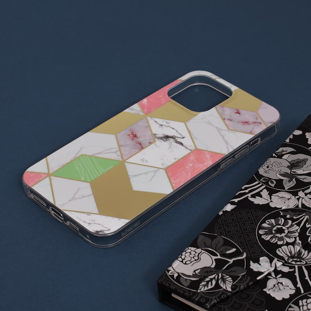 Techsuit Marble Series iPhone 13 Pro Max Fialový Hex - náhled 4