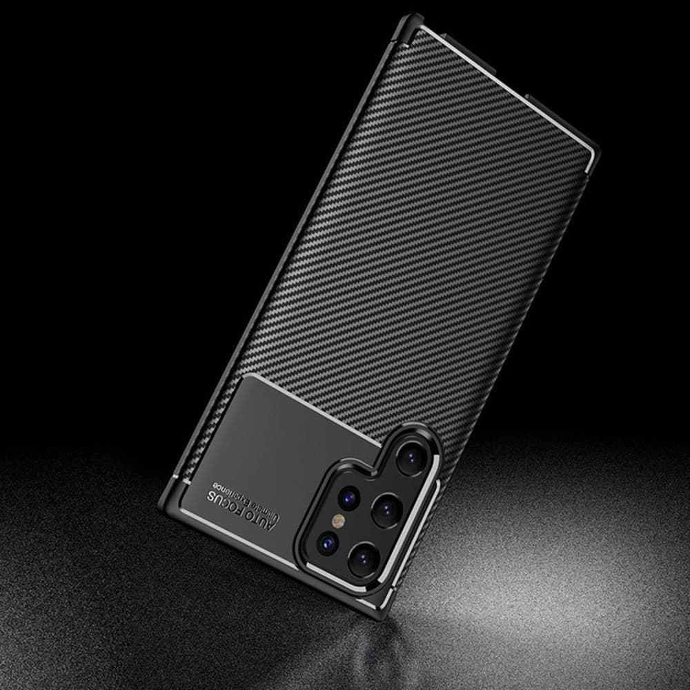 Techsuit CarbonFiber Samsung Galaxy S22 Ultra 5G černý - náhled 4