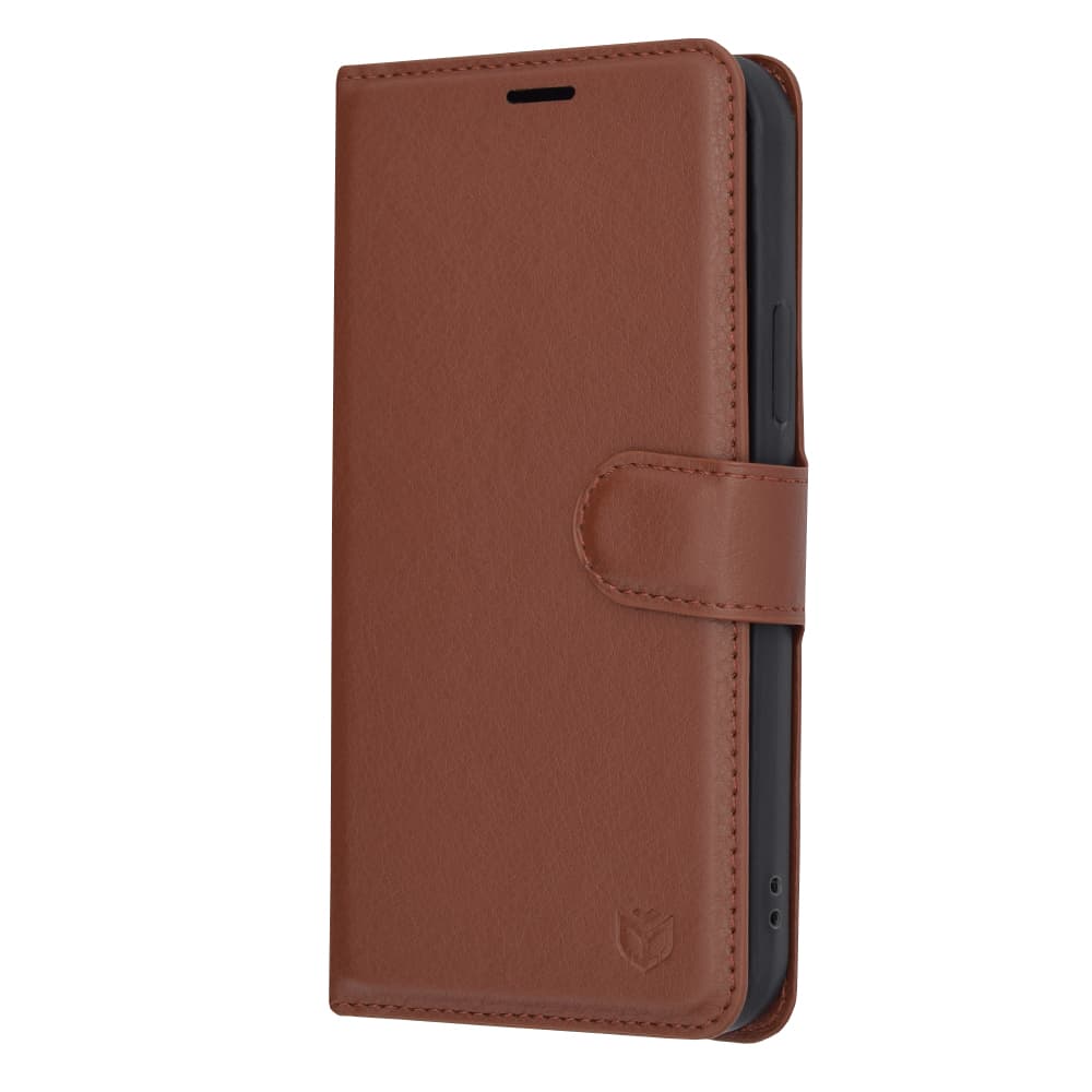 Techsuit Kožené Folio iPhone 12 Pro Hnědá - náhled 4