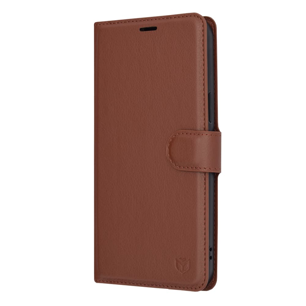 Techsuit Kožené pouzdro iPhone 12 Pro Max Hnědý - náhled 4