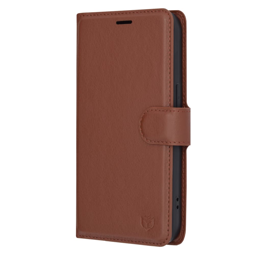 Techsuit Kožené Folio iPhone 14 Pro Hnědá - náhled 4