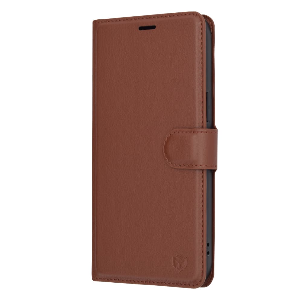 Techsuit Kožené pouzdro iPhone 14 Pro Max Hnědý - náhled 4