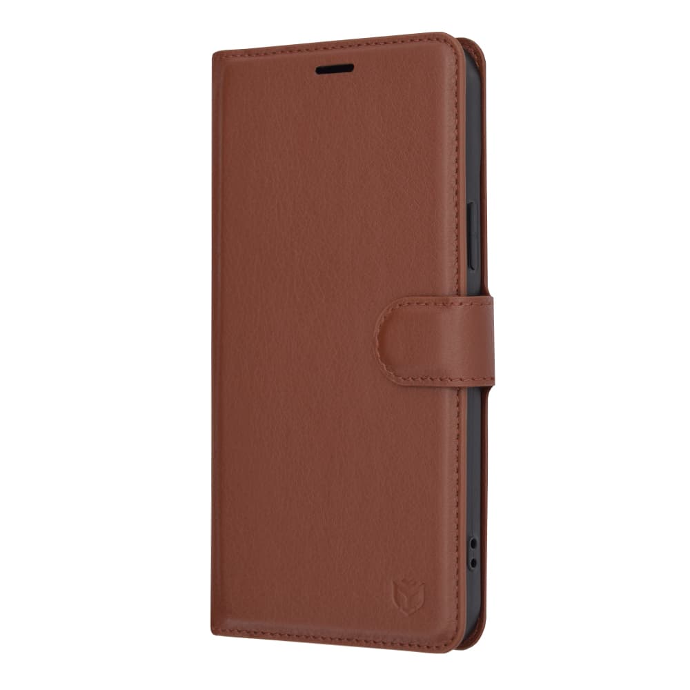 Techsuit Kožené pouzdro iPhone 15 Plus Hnědý - náhled 4