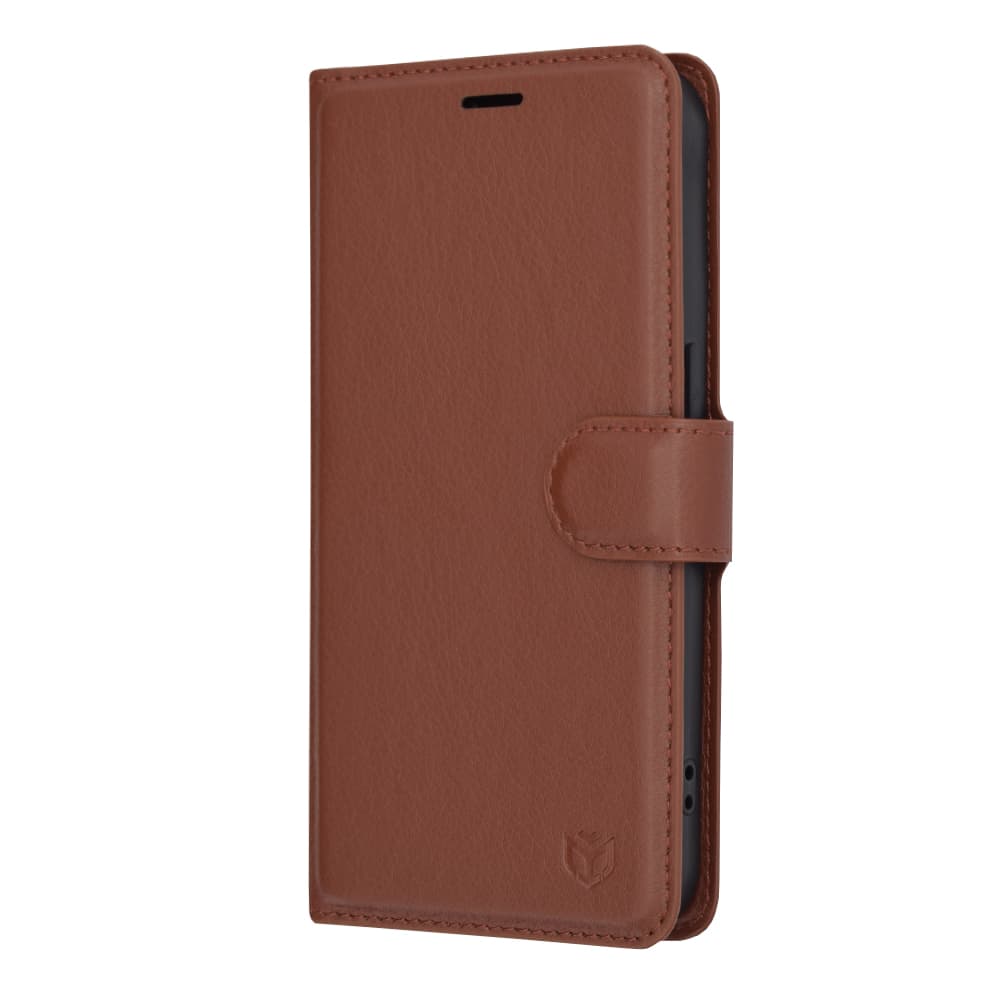 Techsuit Kožené Folio iPhone 15 Pro Hnědé - náhled 4
