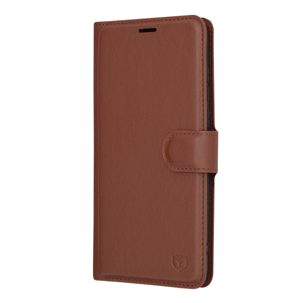 Techsuit Kožené pouzdro Motorola Edge 30 Neo Hnědé - náhled 4