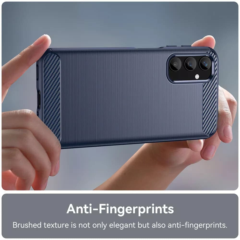 Techsuit Carbon Silicone pouzdro Samsung Galaxy A55 5G Blue - náhled 4