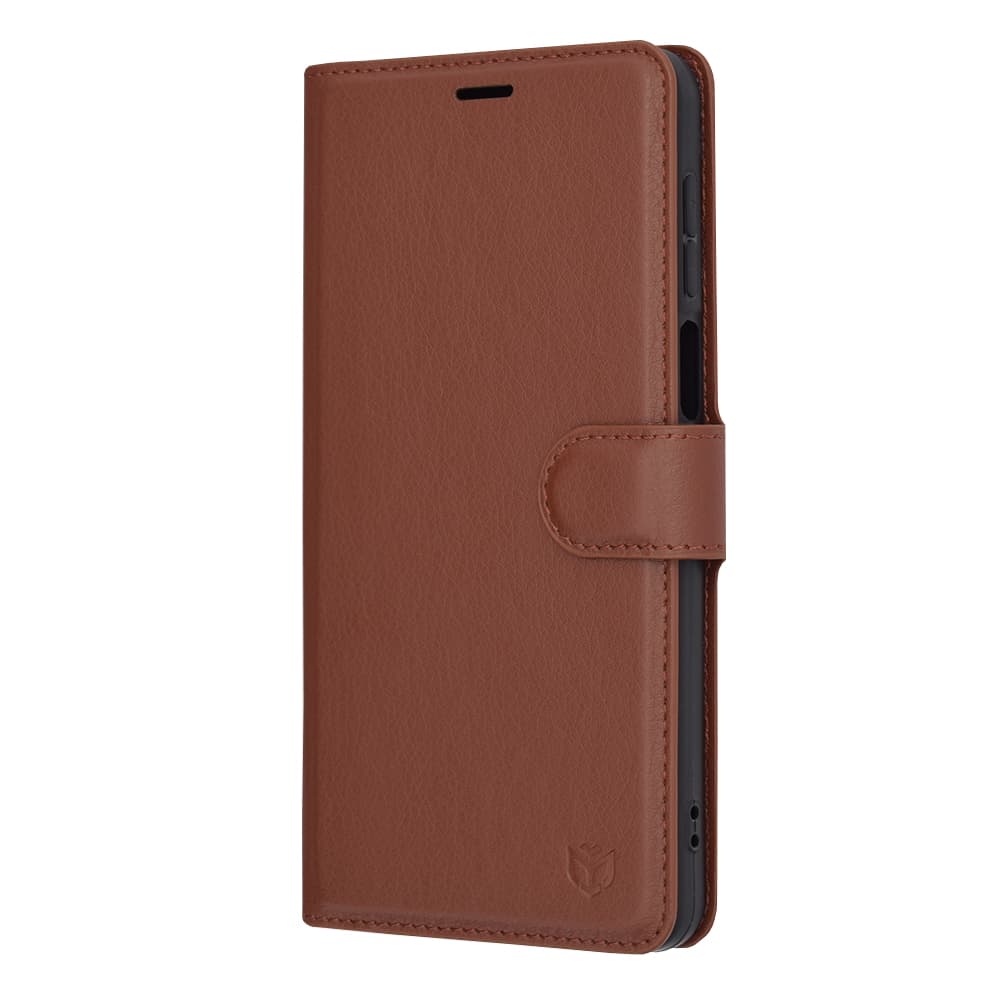 Techsuit Kožené pouzdro Motorola Moto G14 Brown - náhled 4
