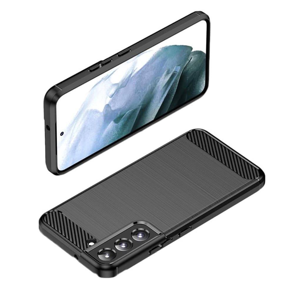Techsuit Karbon Silikon Samsung Galaxy S22 Plus Černý - náhled 4