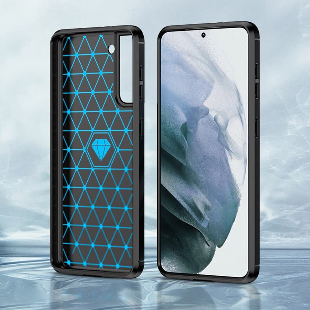 Techsuit Karbon Silikon Samsung Galaxy S22 Černý - náhled 4