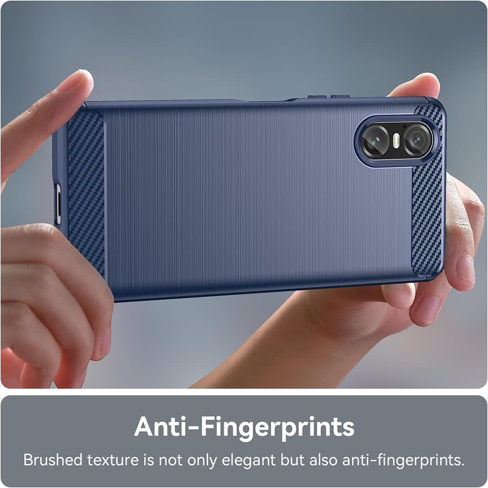 Techsuit Carbon Silicone pro Sony Xperia 10 VI Black - náhled 4