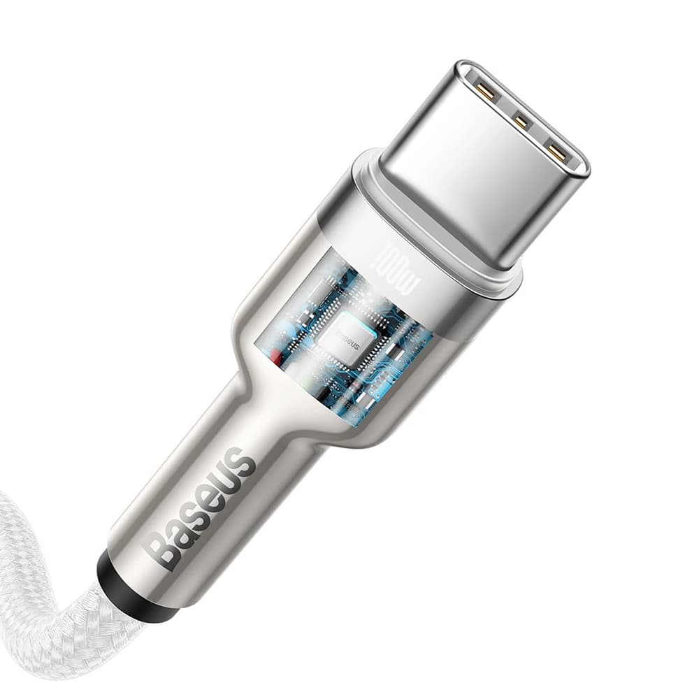 Baseus Datový kabel Cafule Series Metal CATJK-C02 Type-C 100W 1m Bílý - náhled 4