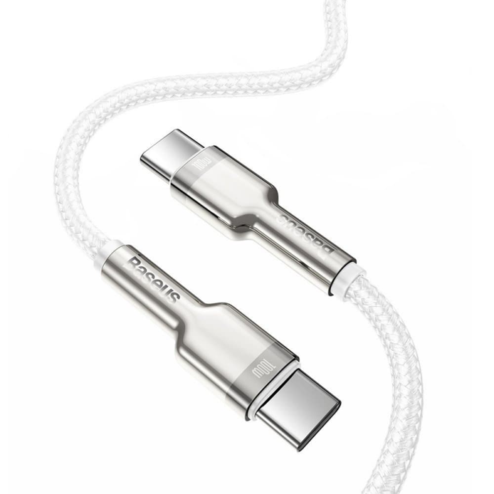 Baseus Kabel Cafule CATJK-D02 Type-C 100W 2m Bílá - náhled 4