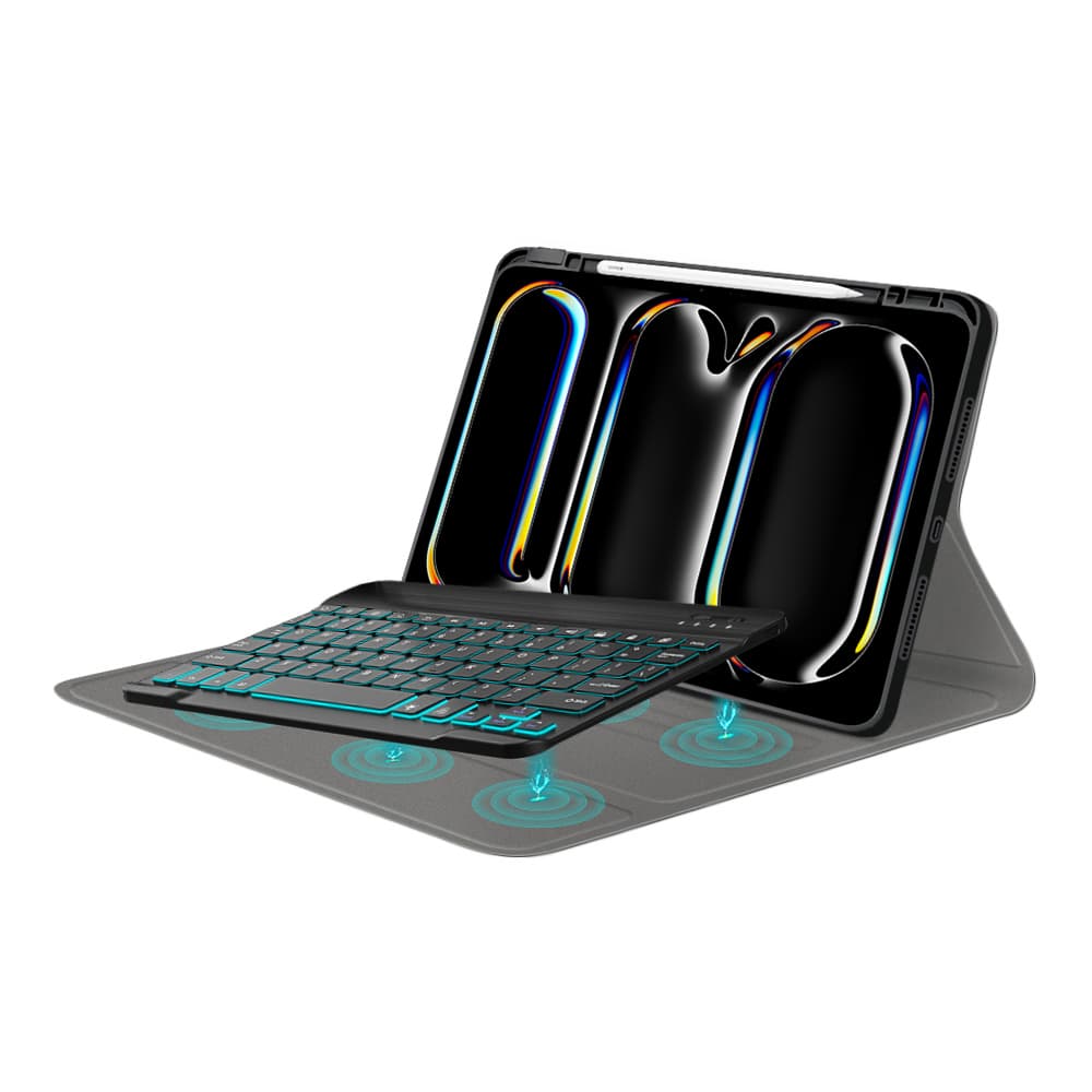 Techsuit CozyTab Pouzdro klávesnice iPad Pro 11 (2024) (2025) Černá - náhled 4