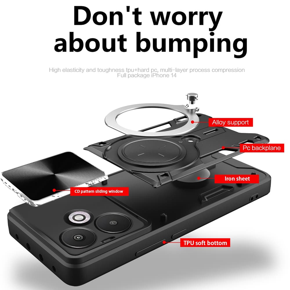 Techsuit CamGuard Pro Xiaomi Redmi 13C 5G Růžovozlatý - náhled 4