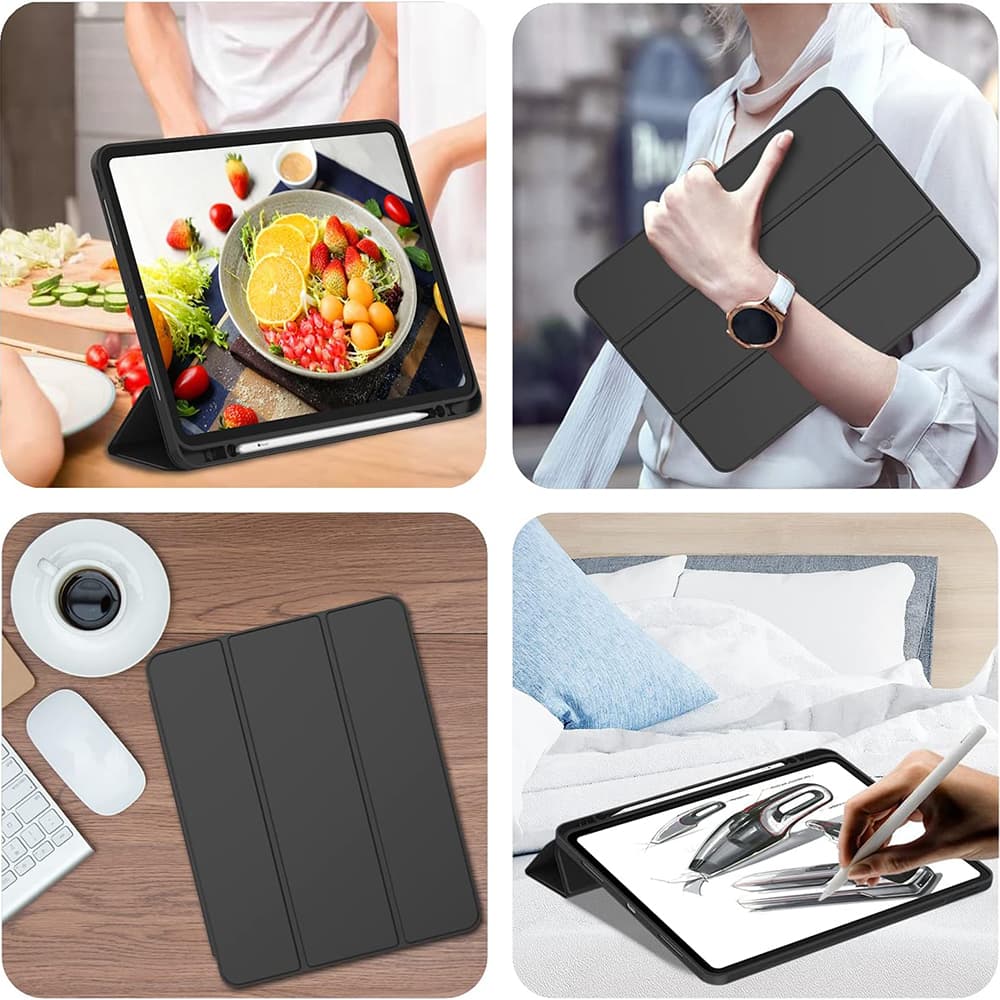 Techsuit Flex Trifold držák tužky iPad Pro 12.9 Nebesky modrá - náhled 4