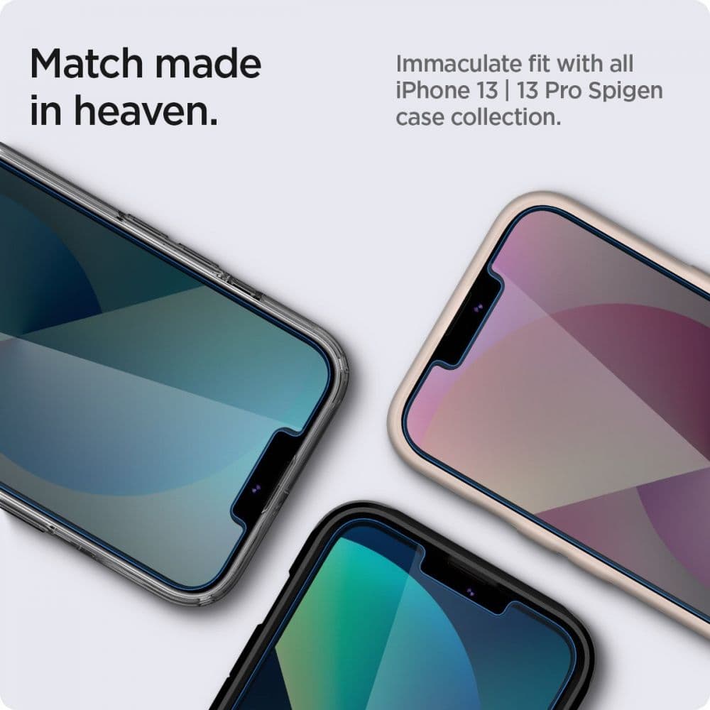 Spigen Glas.tR EZ-FIT 2 balení Privátní pro iPhone 13 14 16e - náhled 4