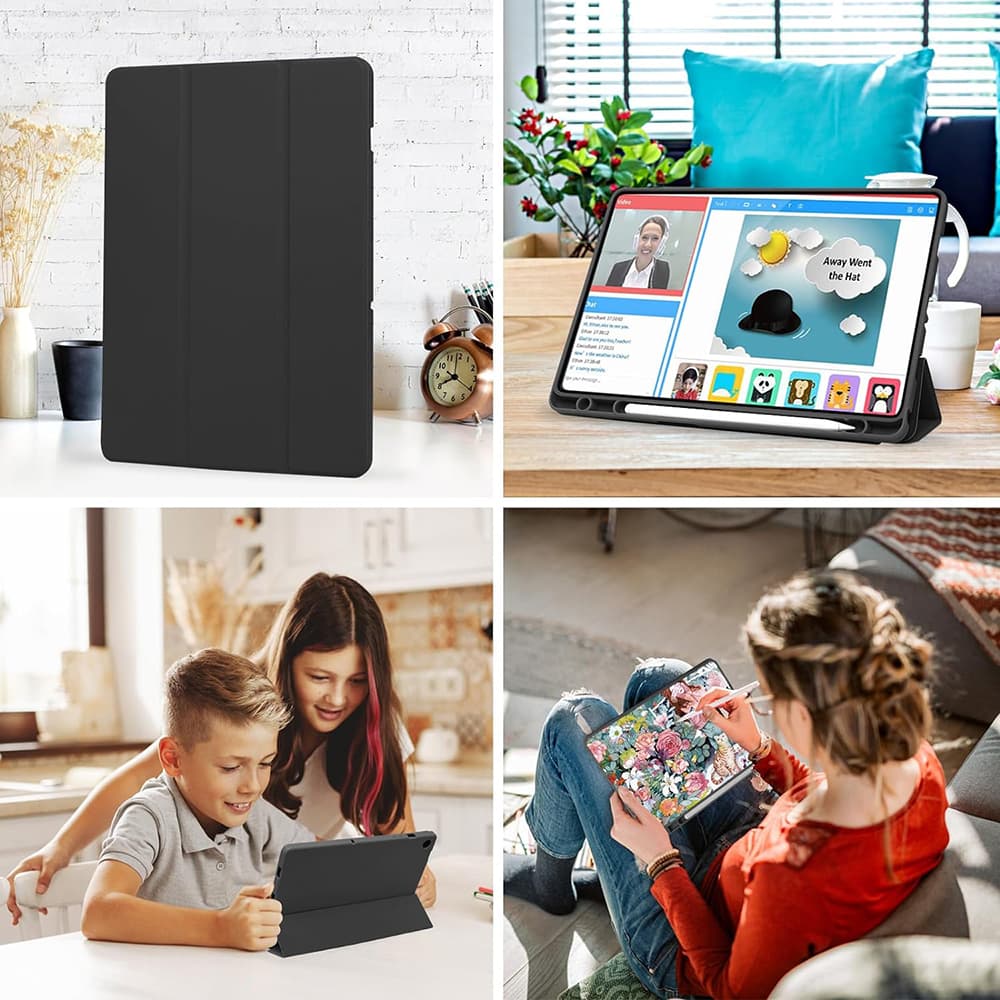 Techsuit Flex Trifold Samsung Galaxy Tab A9 Plus Světle modrá s držákem tužky - náhled 4