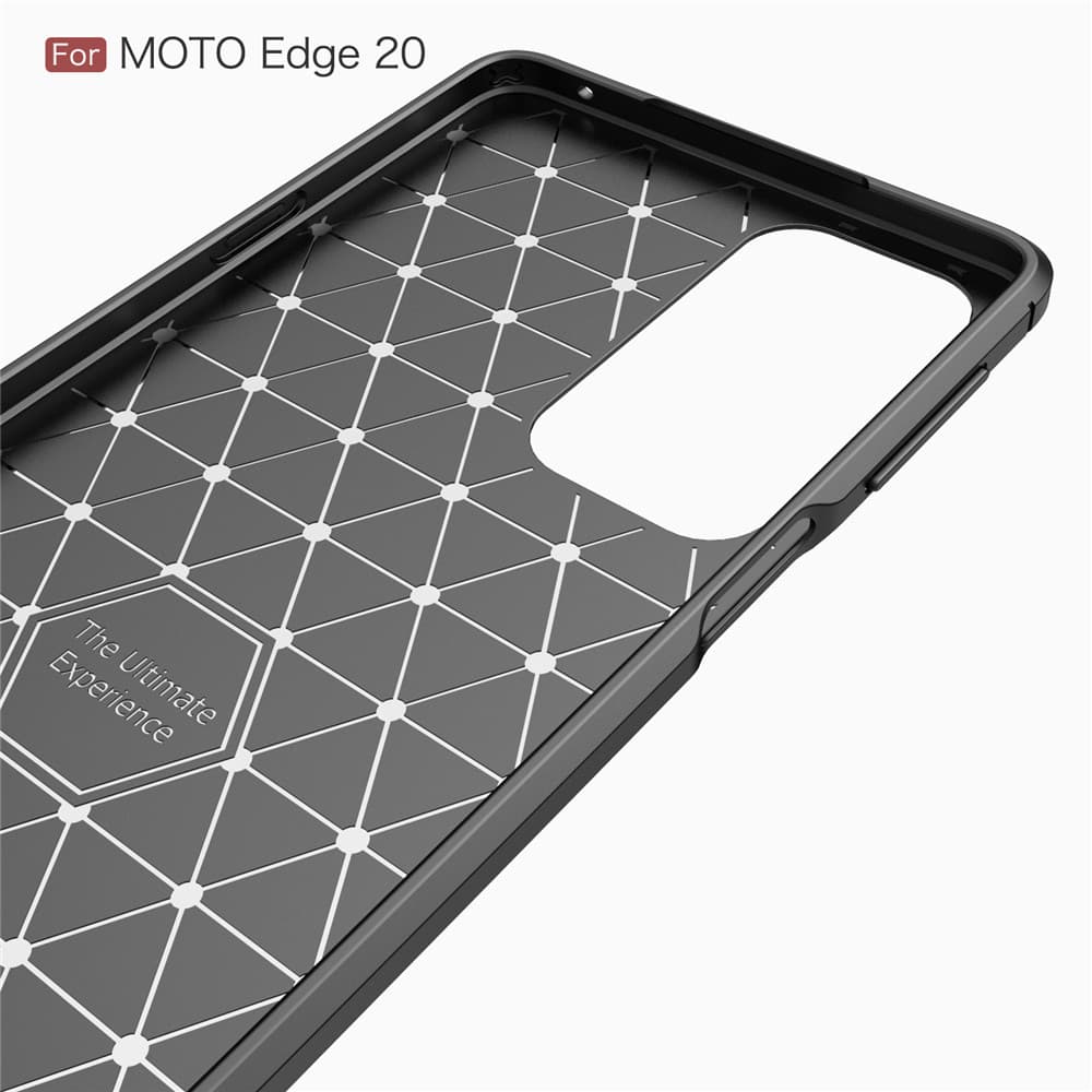 Techsuit Karbon Silikon Motorola Edge 20 5G Černý - náhled 4