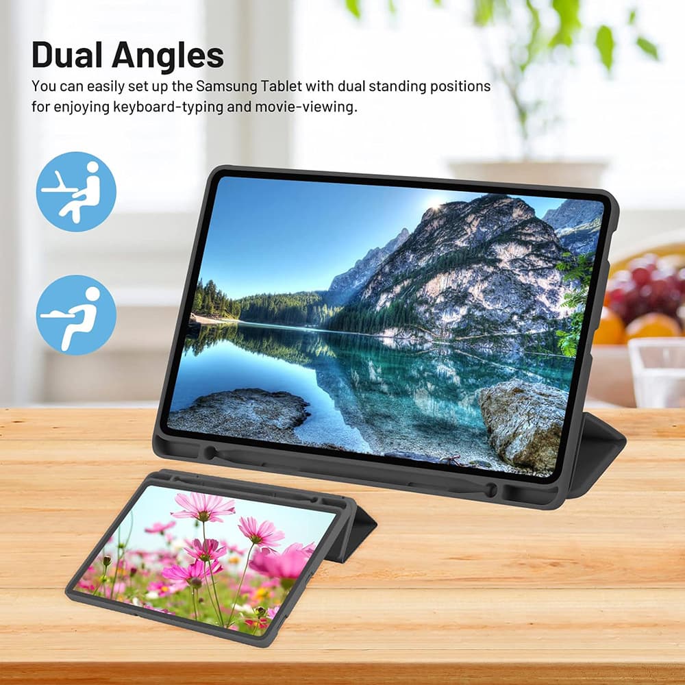 Techsuit Flex Trifold s držákem tužky Samsung Tab A7 10.4 Nebesky modrá - náhled 4