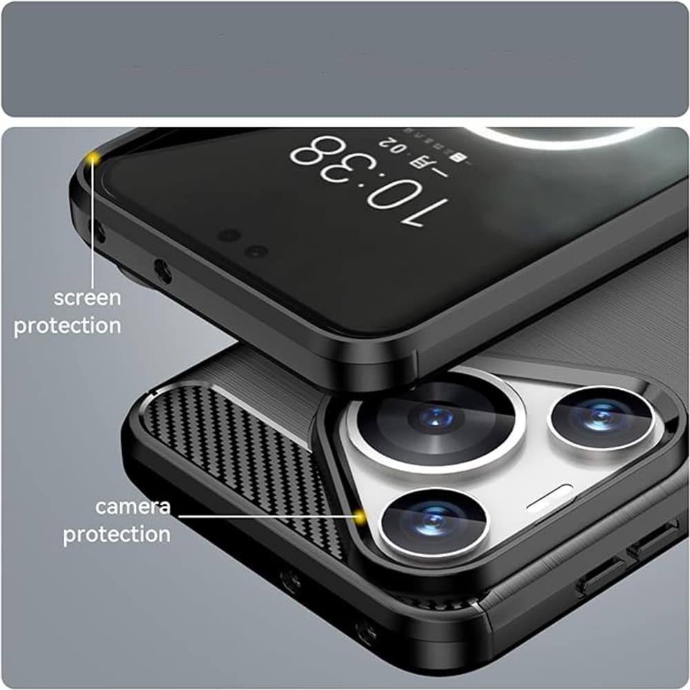 Techsuit Carbon Silicone pouzdro Huawei Pura 70 Blue - náhled 4