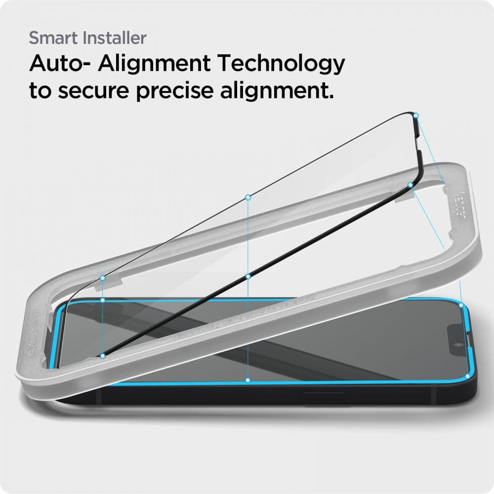 Spigen Glas.tR Align Master 2 balení iPhone 13 13 Pro 14 16e Černá - náhled 4