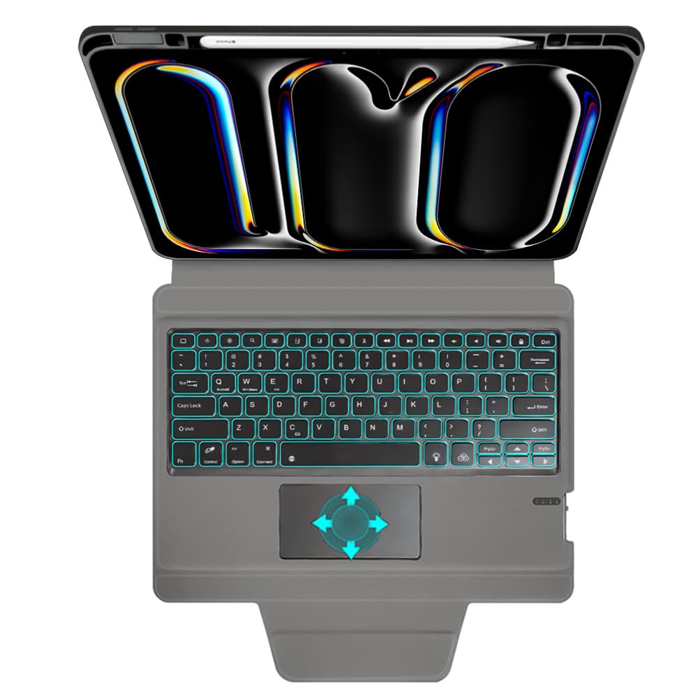 Techsuit KeyTab Pro Ochrana displeje RGB klávesnice iPad Pro 13 Černá - náhled 4