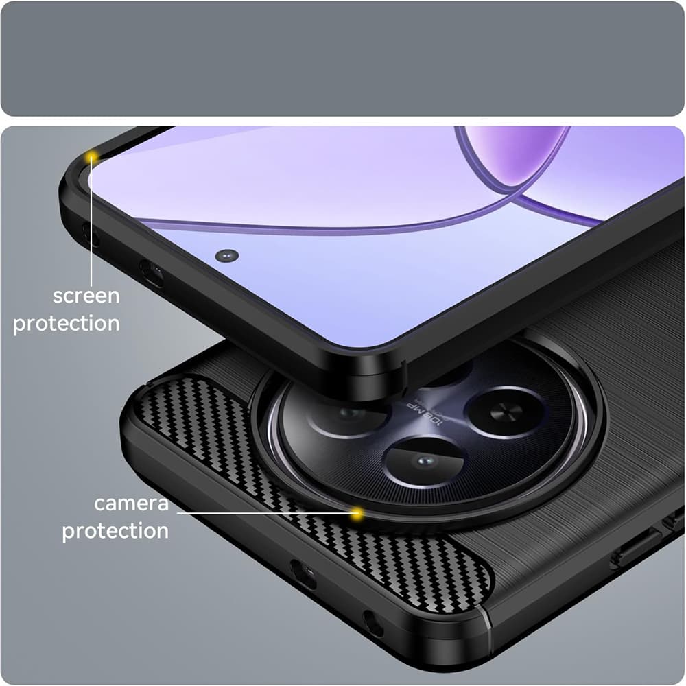 Techsuit Karbon Silikon Realme 12 12x Modrý - náhled 4