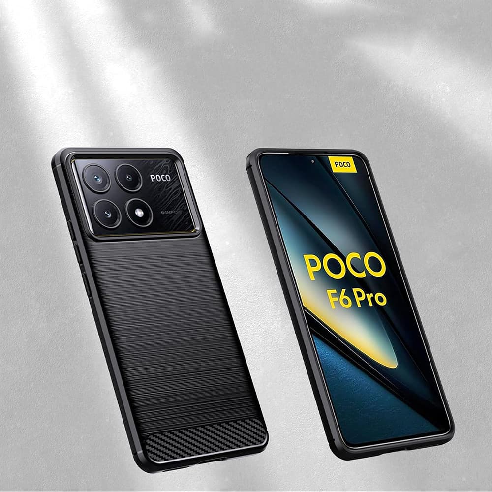 Techsuit Karbon Silikon Xiaomi Poco F6 Pro Modrý - náhled 4