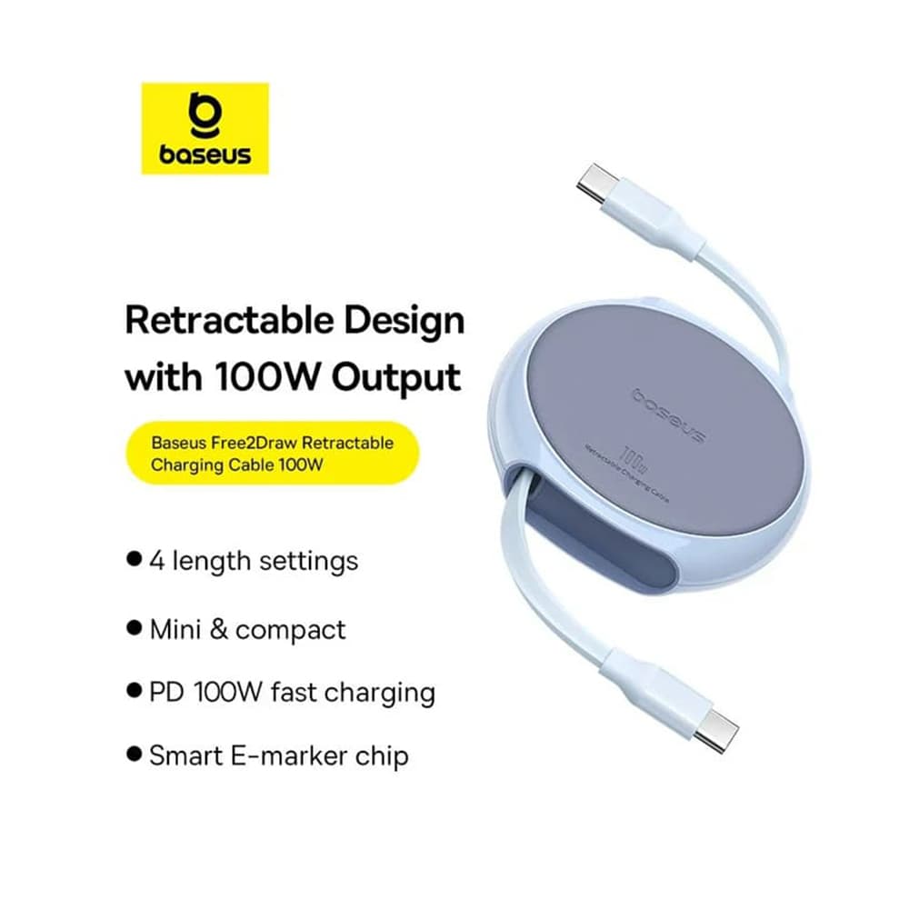 Baseus Pathfinder kabel Type-C na Type-C 100W 1m Galaxy Blue - náhled 4