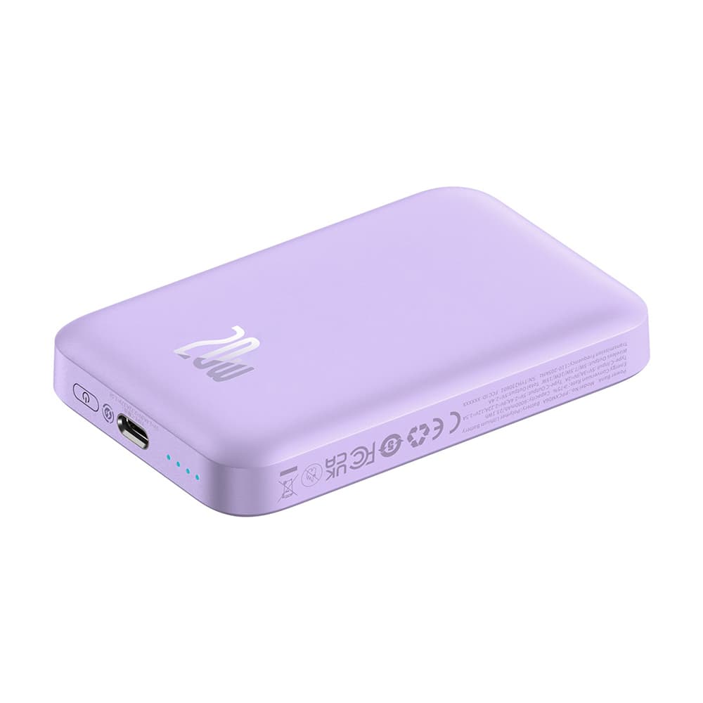 Baseus Power Bank Mini Air 6000mAh MagSafe 20W fialová - náhled 4