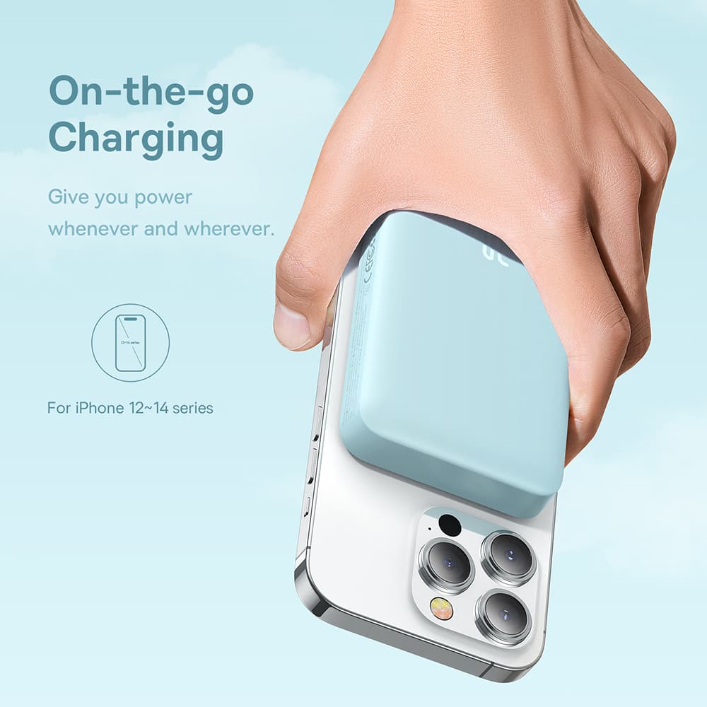 Baseus Power Bank Mini 10000mAh 30W MagSafe USB-C modrá - náhled 4