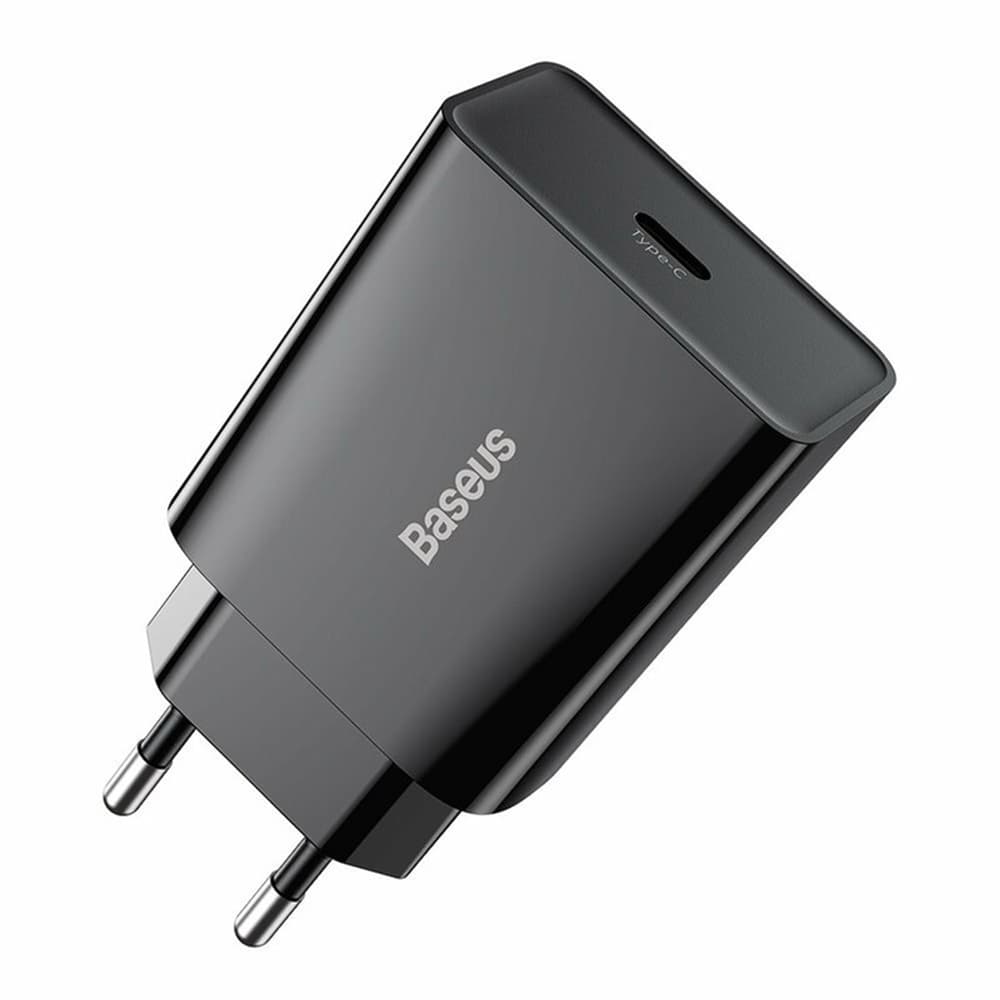 Baseus Speed Mini Nástěnná nabíječka 20W Type-C Černá - náhled 4