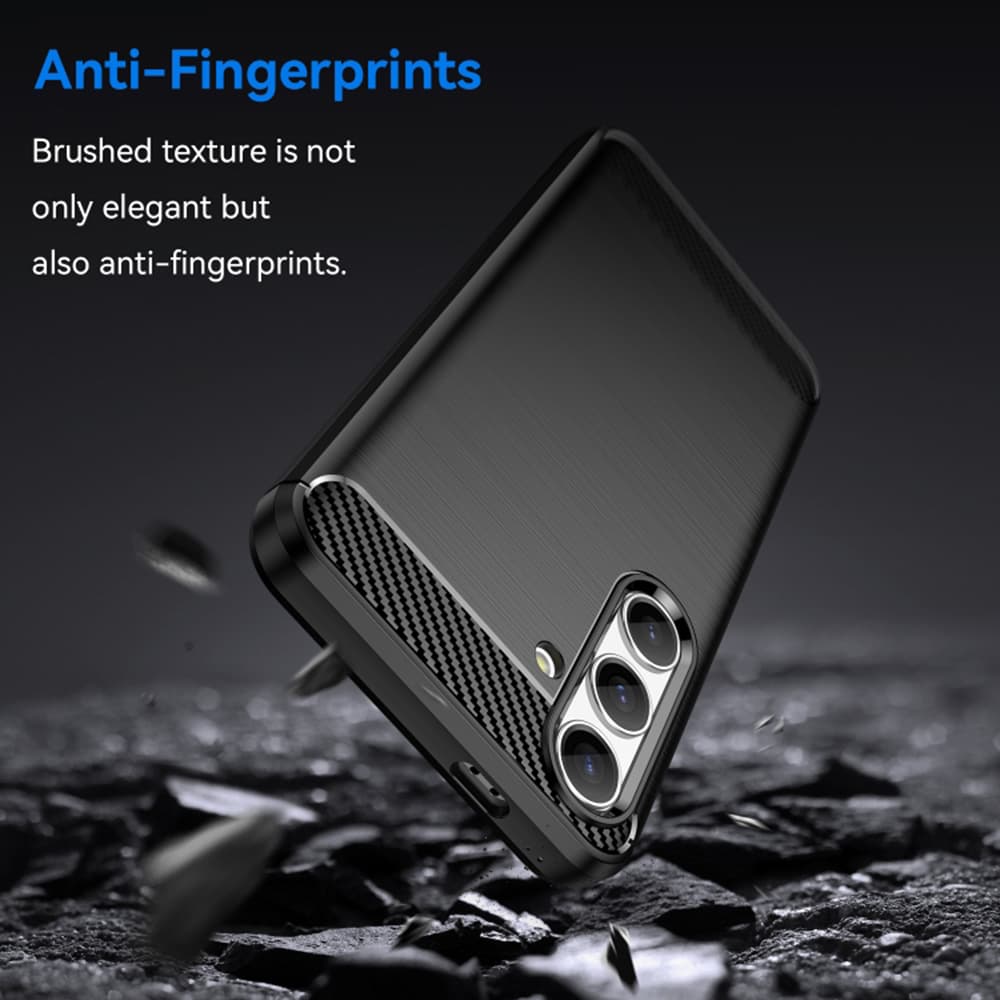 Techsuit Karbon Silikon Samsung Galaxy S24 FE Černý - náhled 4
