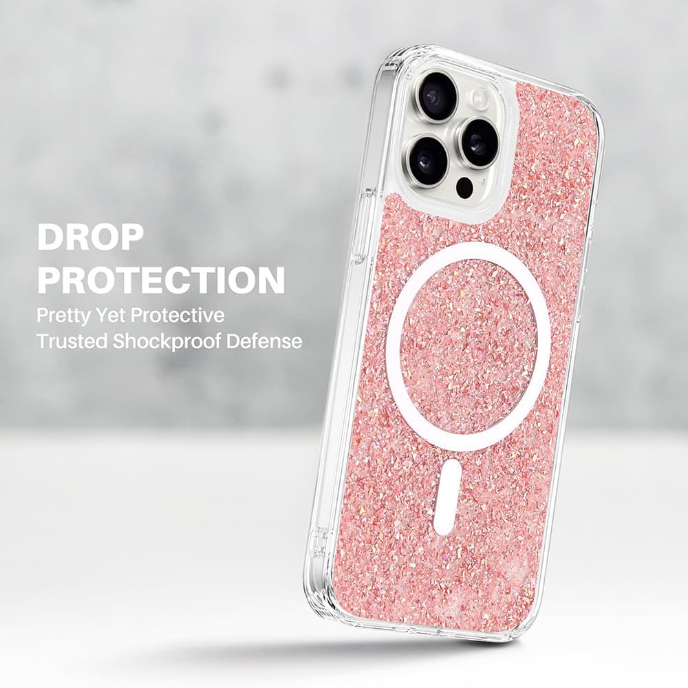 Techsuit Sparkly Glitter MagSafe pro iPhone 16 Pro Blue - náhled 4
