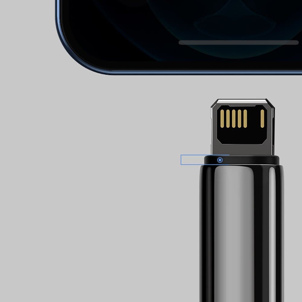 Baseus Kabel Tugsten Gold USB na Lightning 2.4A 1m Černý - náhled 4
