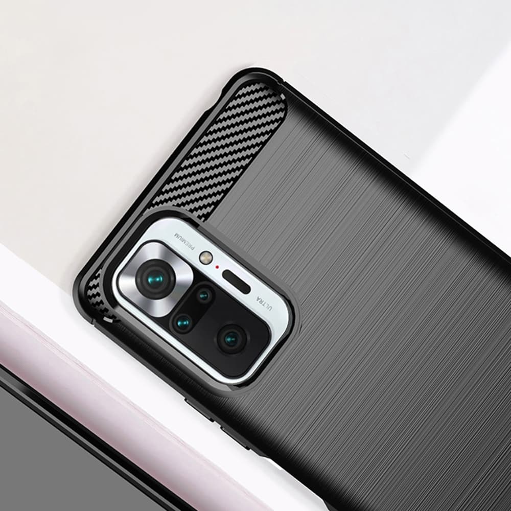 Techsuit Karbon Silikon Xiaomi Redmi Note 10 Pro Note 10 Pro Max Černý - náhled 4