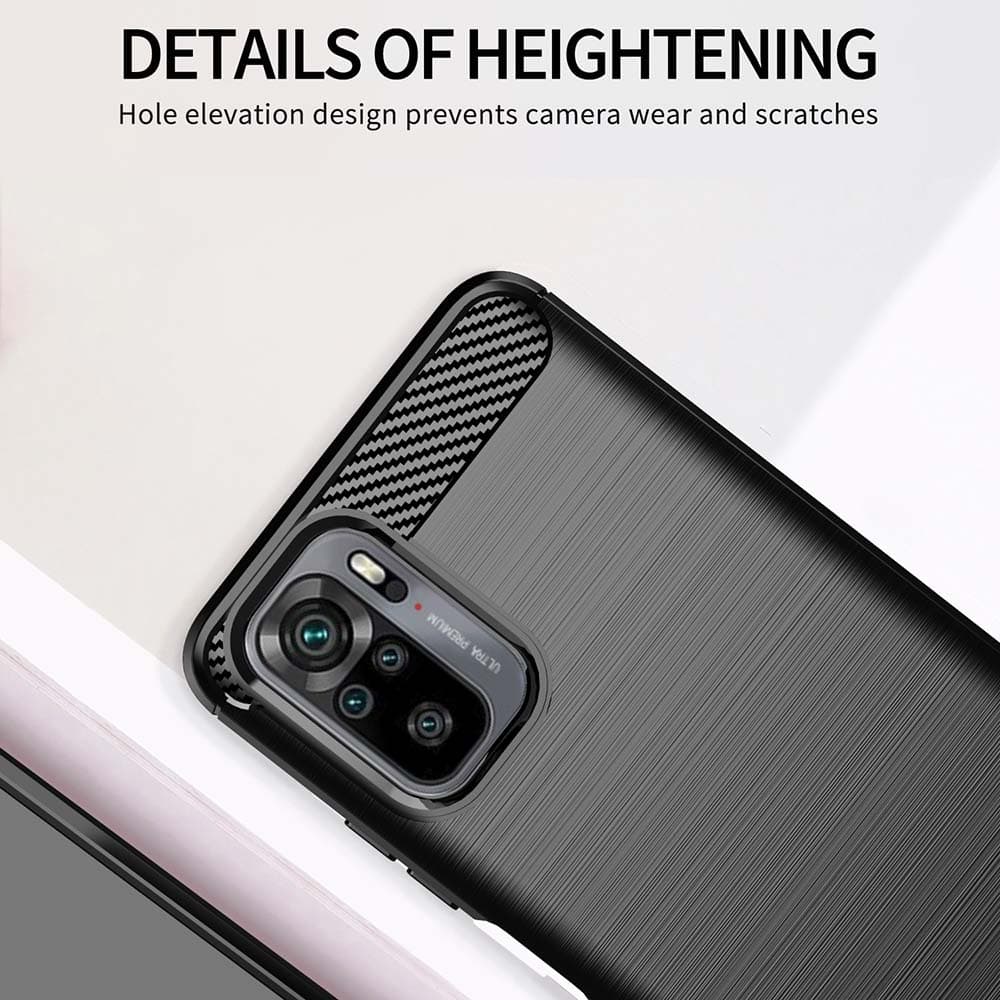 Techsuit Carbon Silicone Xiaomi Redmi Note 10 4G Note 10S Poco M5s černé - náhled 4
