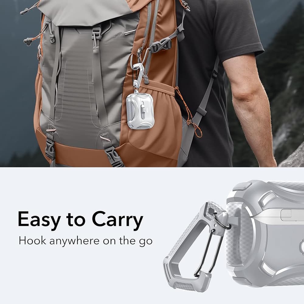 ESR Cyber Magnetické pouzdro HaloLock Apple AirPods Pro 1 2 Šedé - náhled 4