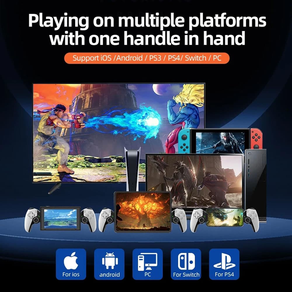 Techsuit Wireless BSP-D9 Gamepad pro Switch PS4 PS3 Černý - náhled 4