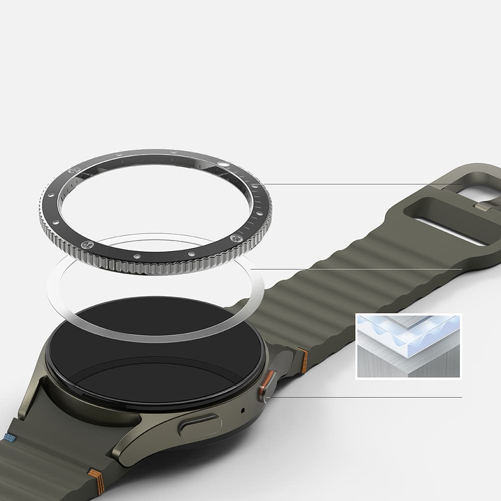 Ringke Bezel Styling Samsung Galaxy Watch7 40mm Black - náhled 4