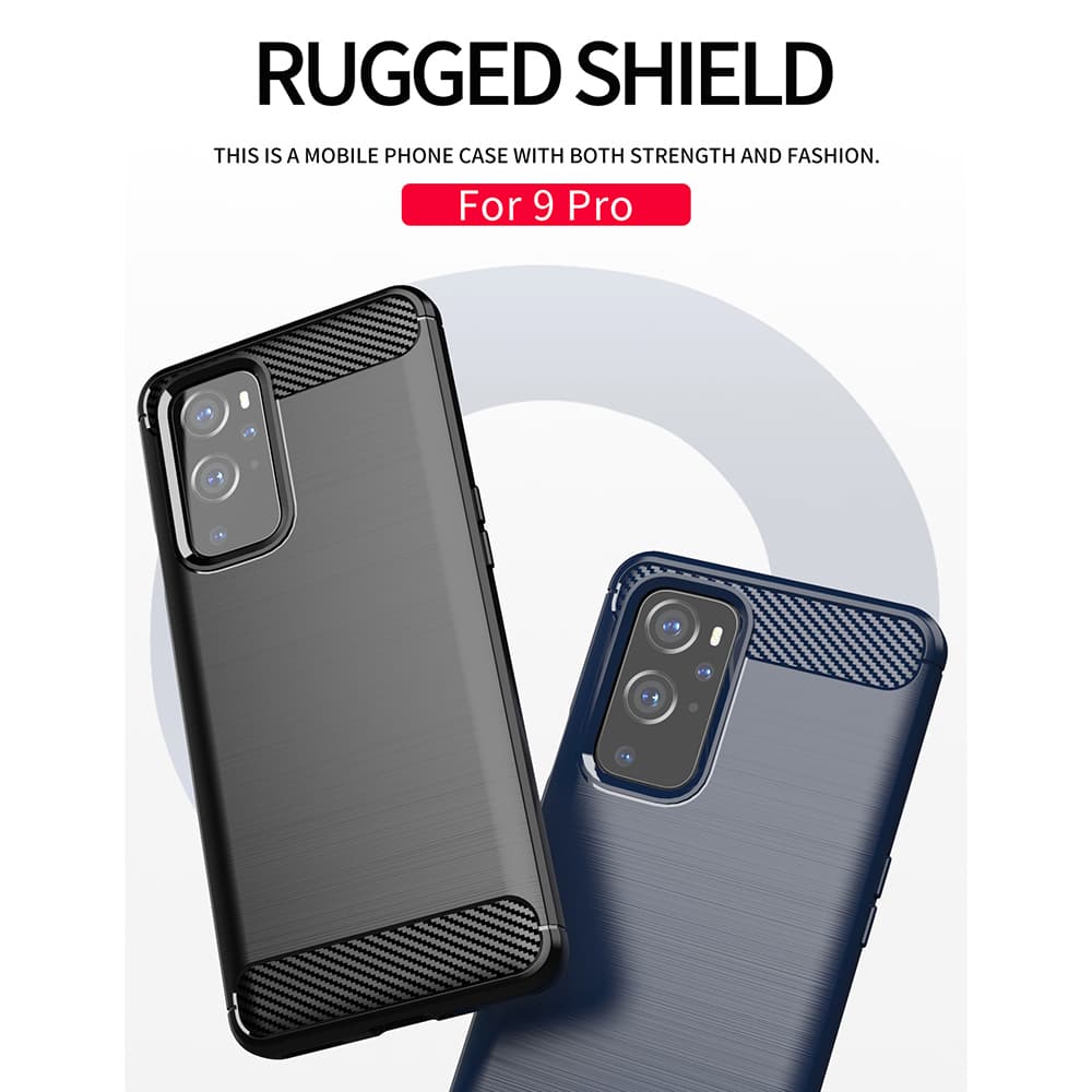 Techsuit Uhlíkový Silikon OnePlus 9 Pro Černý - náhled 4