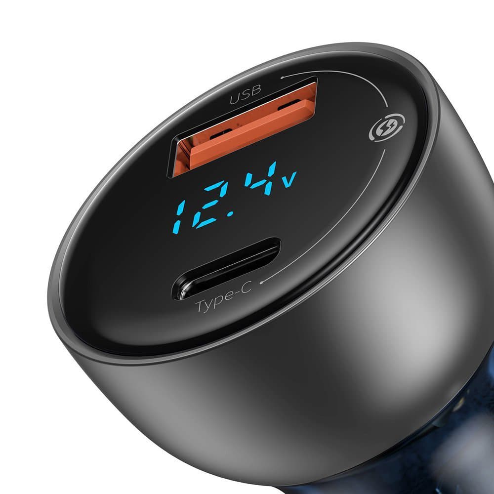 Baseus Nabíječka do auta CCKX-C0A s digitálním displejem PD65W QC4.0 - náhled 3