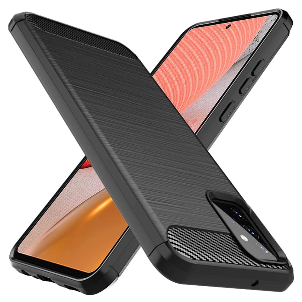 Techsuit Carbon Silikon Samsung Galaxy A72 4G A72 5G Černý - náhled 4