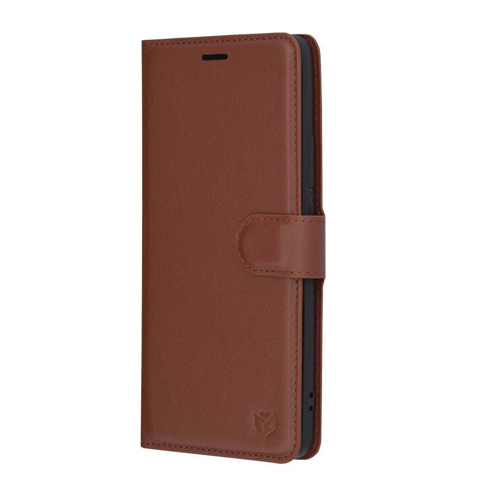 Techsuit Kožené pouzdro Oppo Reno12 Hnědé - náhled 4