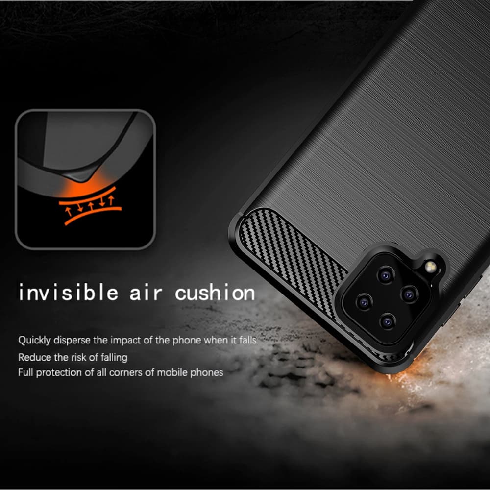 Techsuit Karbon Silikon Samsung Galaxy A12 A12 Nacho Černý - náhled 4